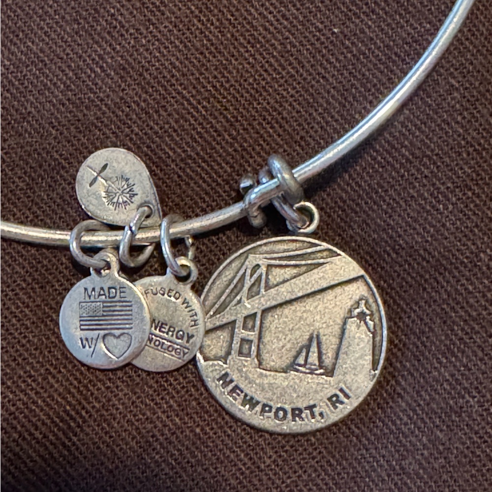 Alex and Ani Newport RI Silver Charm Bracelet